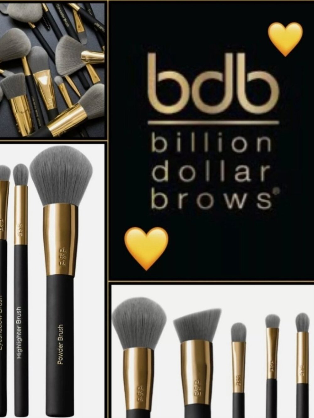 Bdb billion dollar brushes charcoal brush set vegan